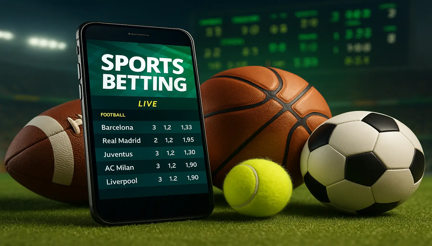 Apostas esportivas no cassino online BACANA777